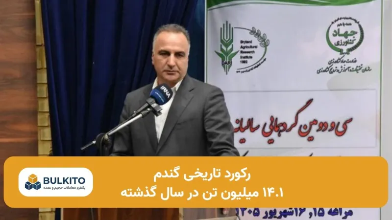 رکورد تاریخی تولید گندم با ۱۴.۱ میلیون تن؛ جهش ۷ میلیون تنی تولیدات کشاورزی